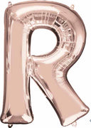 16 inch Rose Gold Letter Balloon R AIR FILLED ONLY