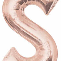 16 inch Rose Gold Letter Balloon S AIR FILLED ONLY