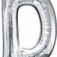 16 inch Silver Letter Balloon D AIR FILLED ONLY
