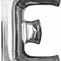 16 inch Silver Letter Balloon E AIR FILLED ONLY