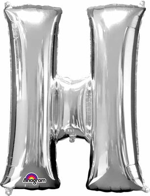 16 inch Silver Letter Balloon H AIR FILLED ONLY