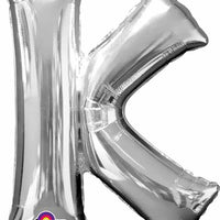 16 inch Silver Letter Balloon K AIR FILLED ONLY