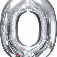 16 inch Silver Letter Balloon O AIR FILLED ONLY