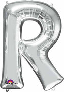 16 inch Silver Letter Balloon R AIR FILLED ONLY