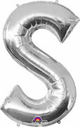 16 inch Silver Letter Balloon S AIR FILLED ONLY