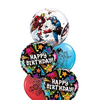 Avengers Bubble Birthday Balloon Bouquet with Helium and Weight