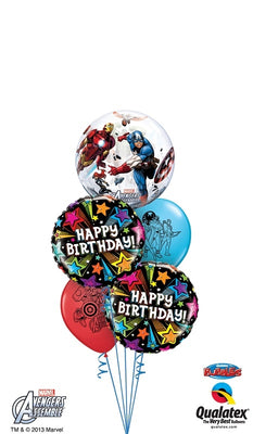 Avengers Bubble Birthday Balloons Bouquet