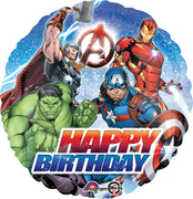 18 inch Avengers Happy Birthday Foil Balloon with Helium