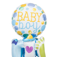 Baby Boy Garland Balloon Centerpiece