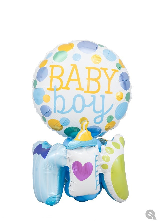 Baby Boy Garland Balloon Centerpiece