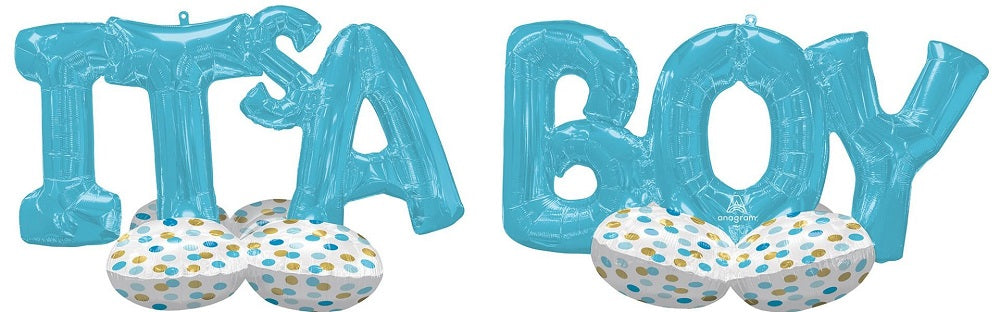 Baby Its A Boy Airloonz Bunch Balloons AIR FILLED ONLY