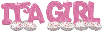 Baby Its A Girl Airloonz Bunch Balloons AIR FILLED ONLY