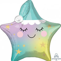 Baby Multi Sleepy Little Star Balloon with Helium and Weight