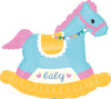 Baby Rocking Horse Shape Foil Balloon with Helium and Weight