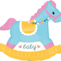 Baby Rocking Horse Shape Foil Balloon with Helium and Weight