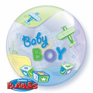 22 inch Baby Boy Airplanes Toys Bubble Balloons with Helium