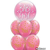 Baby Girl Pink and Dots Balloon Bouquet