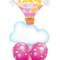 Welcome Baby Pink Hot Air Balloon Bouquet