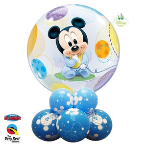 Baby Mickey Mouse Bubble Balloon Centerpiece
