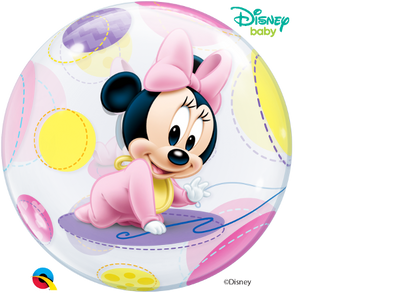 22 inch Baby Minnie Mouse Bubble Balloons with Helium