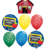 School House Welcome Back Balloons Bouquet with Helium Weight