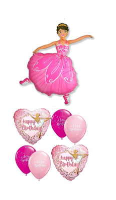 Ballerina Pink Birthday Balloon Bouquet