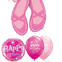 Ballerina Slippers Birthday Balloon Bouquet with Helium and Weight