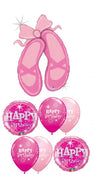 Ballerina Slippers Birthday Balloon Bouquet with Helium and Weight