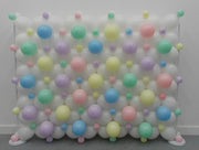 Pastel and White Links Balloon Wall