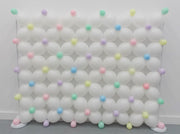 8 Foot x 8 Foot Balloon Wall Pastel and White Links