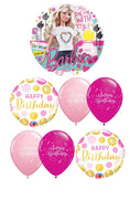 California Barbie Birthday Balloon Bouquet with Helium and Weight