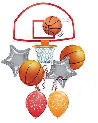 Basketball Hoop Backboard Balloon Bouquet with Helium and Weight