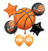 Basketball Birthday Balloons Bouquet with Helium and Weight