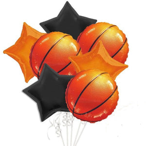 Basketball Stars Balloon Bouquet with Helium and Weight