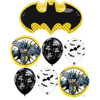 Batman Emblem Birthday Bats Balloon Bouquet with Helium and Weight