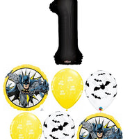 Batman Pick an Age Black Number Birthday Balloon Bouquet