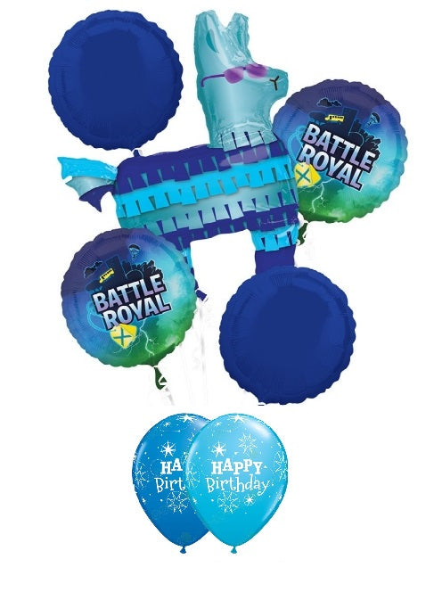 Battle Royal Llama Birthday Balloon Bouquet