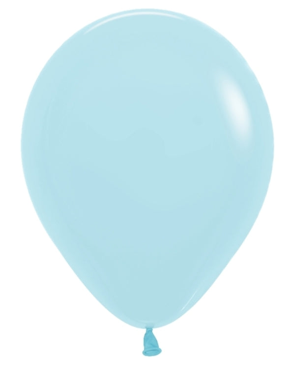 11 inch Pastel Matte Blue Helium Balloons with Helium and Hi Float