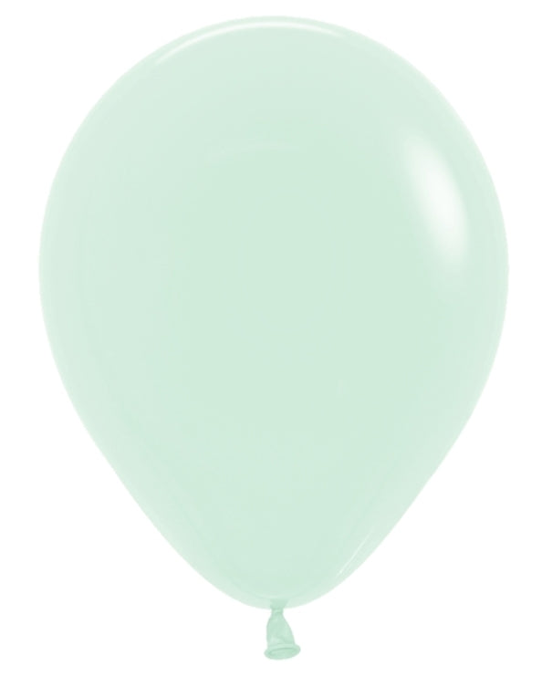 11 inch Pastel Matte Green Balloons with Helium and Hi Float