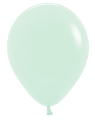11 inch Sempertex Pastel Matte Green Balloons with Helium and Hi Float