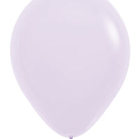 11 inch Pastel Matte Lilac Balloons with Helium and  Hi Float