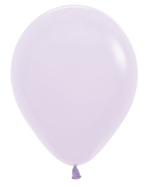 11 inch Pastel Matte Lilac Balloons with Helium and  Hi Float