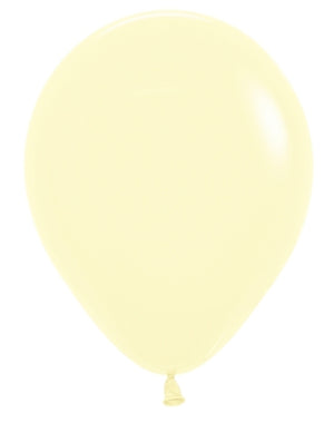 11 inch Pastel Matte Yellow Balloons with Helium and  Hi Float