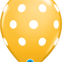 11 inch Big Polka Dots Goldenrod Balloons