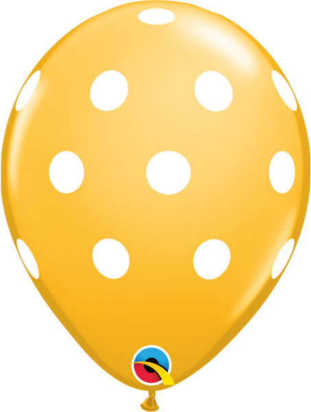 11 inch Big Polka Dots Goldenrod Balloons
