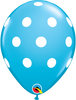 11 inch Big Polka Dots Robin Egg Blue Balloon with Helium and Hi Float