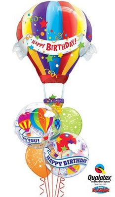 Circus Hot Air Balloon Bubble Birthday Bouquet