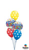 Birthday Polka Dots Balloon Bouquet with Helium and Weight