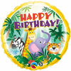 18 inch Jungle Animals Birthday Foil Balloon with Helium