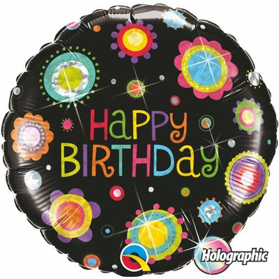 18 inch Birthday Gems Foil Balloon with Helium